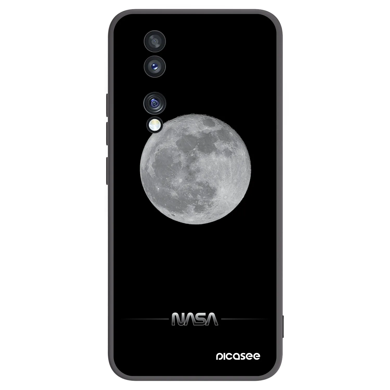 Picasee silikonový černý obal pro Honor 70 - Moon Minimal