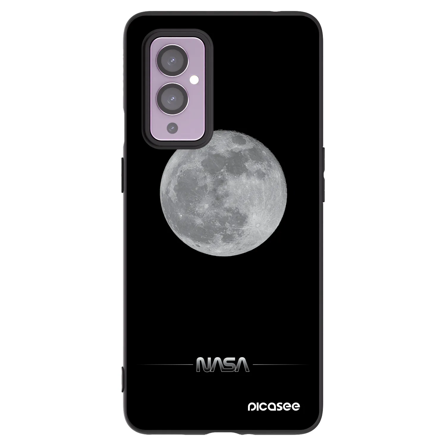 Picasee silikonový černý obal pro OnePlus 9 - Moon Minimal