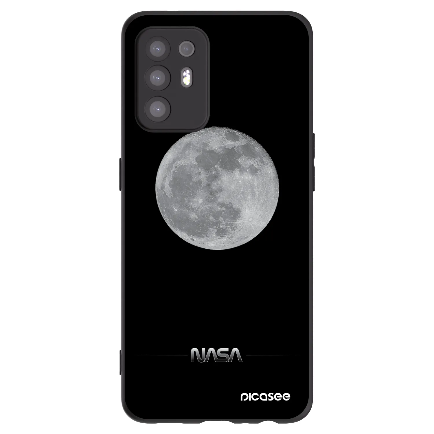 Picasee silikonový černý obal pro OPPO A94 5G - Moon Minimal