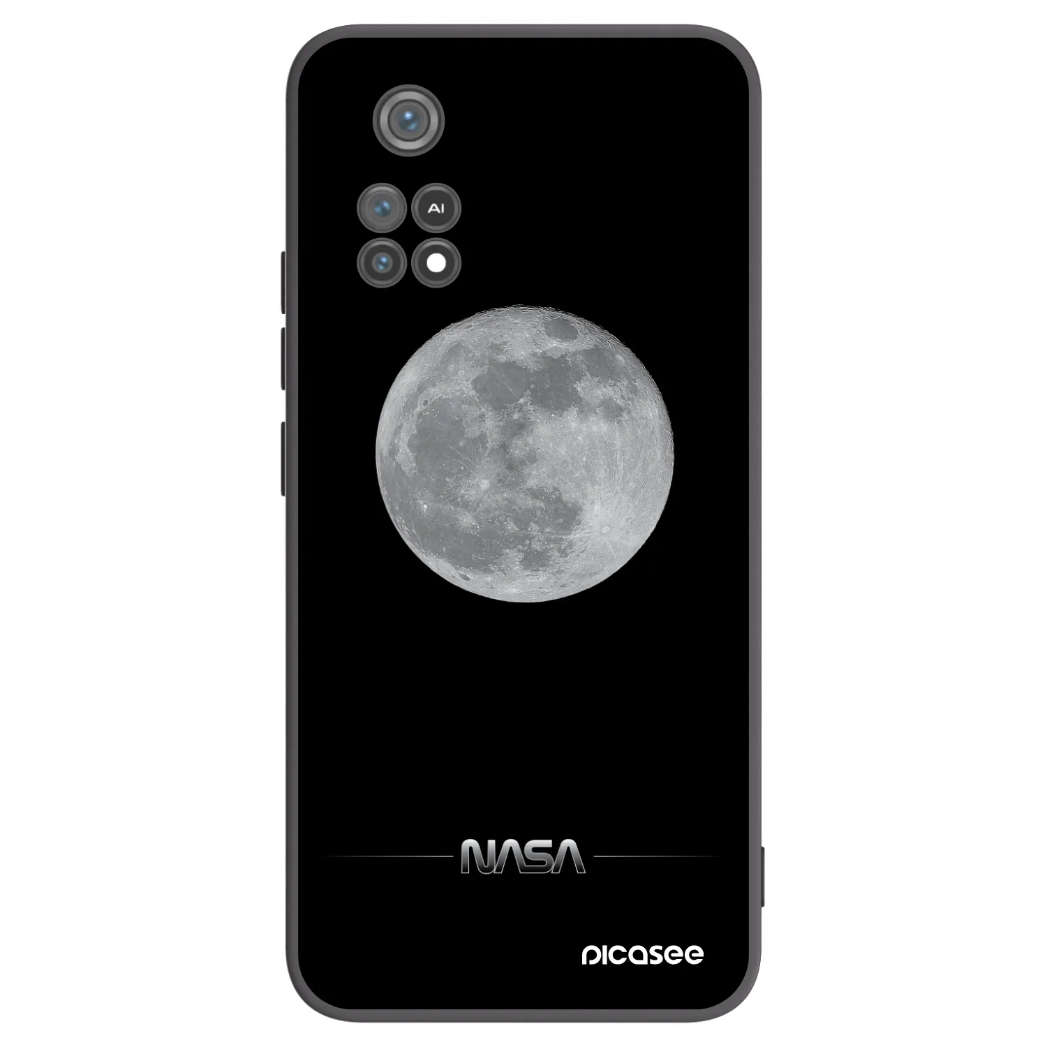 Picasee silikonový černý obal pro Xiaomi Poco M4 Pro - Moon Minimal