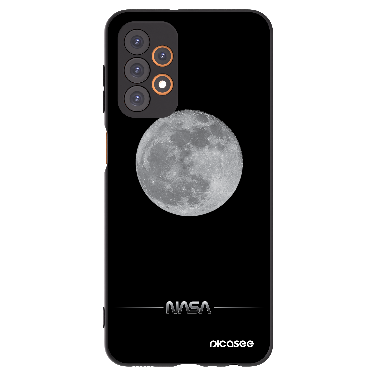 Picasee silikonový černý obal pro Samsung Galaxy A23 A236B 5G - Moon Minimal