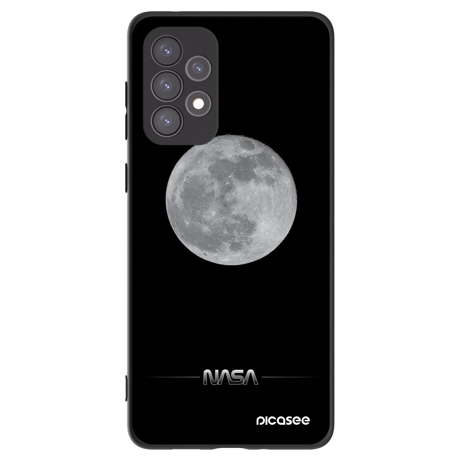 Picasee silikonový černý obal pro Samsung Galaxy A73 5G - Moon Minimal