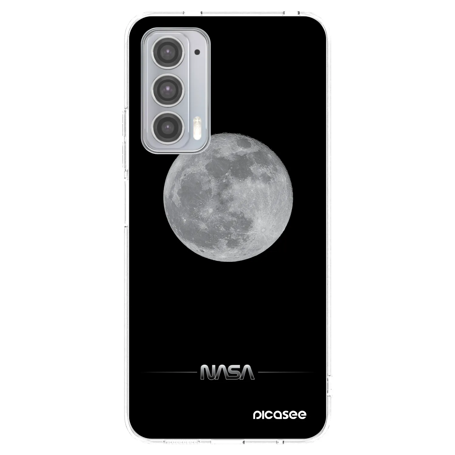 Picasee silikonový průhledný obal pro Motorola Edge 20 - Moon Minimal