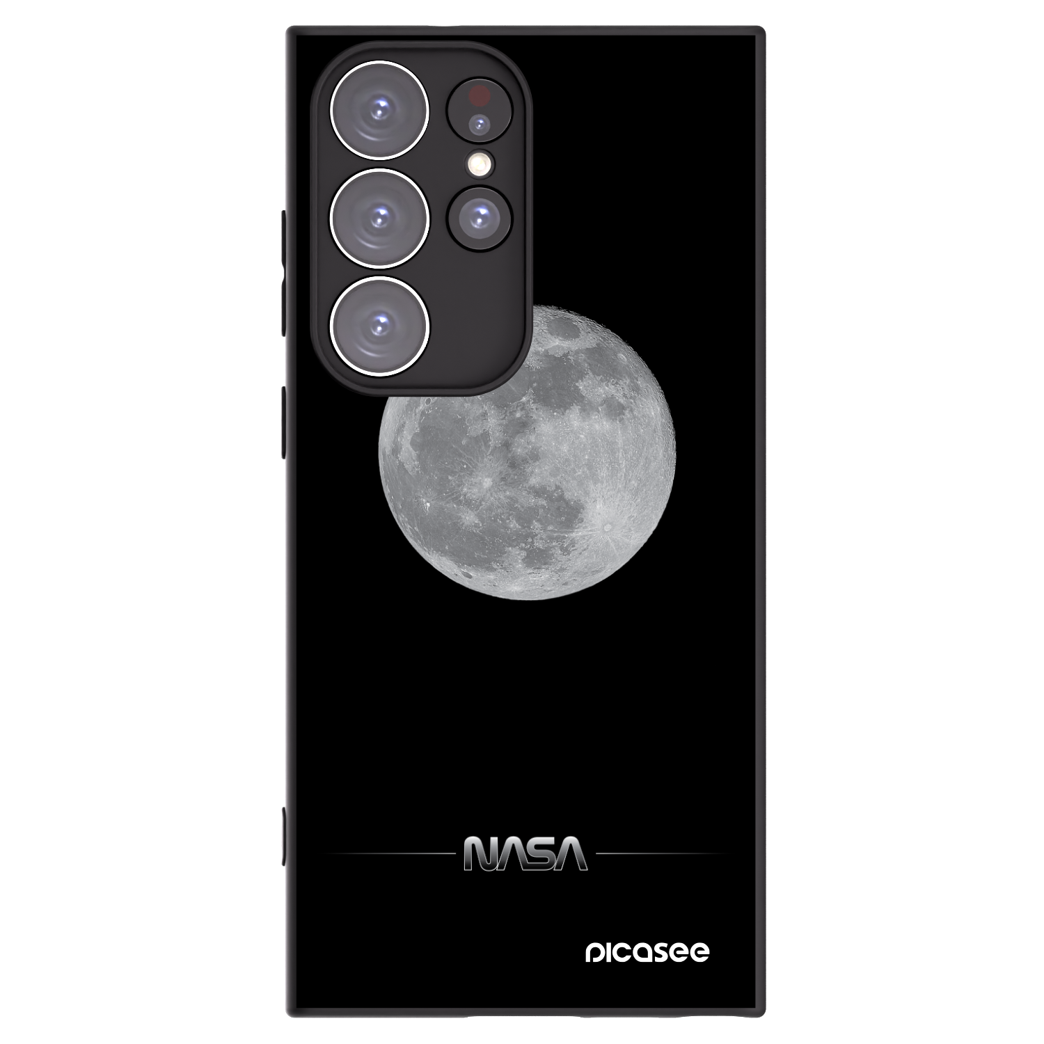 Picasee silikonový černý obal pro Samsung Galaxy S23 Ultra 5G - Moon Minimal