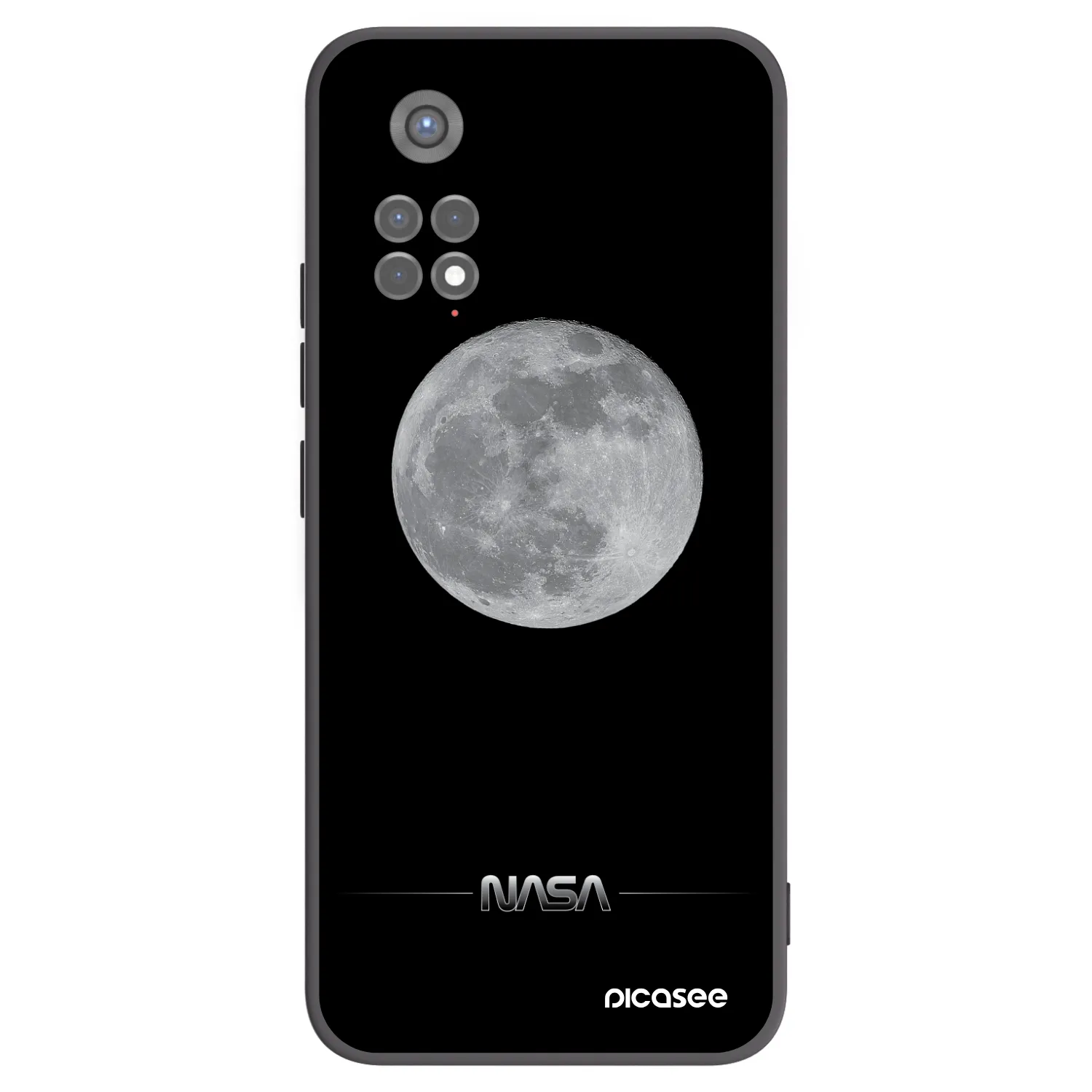 Picasee silikonový černý obal pro Xiaomi Redmi Note 11S 5G - Moon Minimal