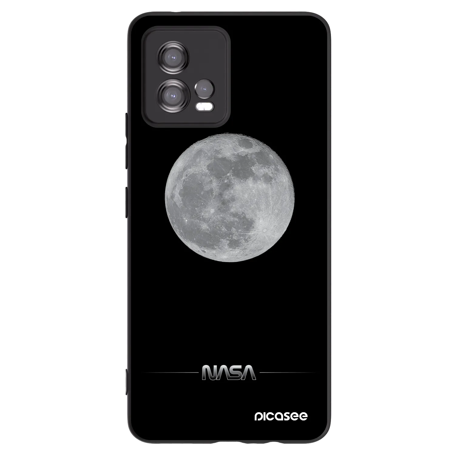 Picasee silikonový černý obal pro Motorola Moto G72 - Moon Minimal