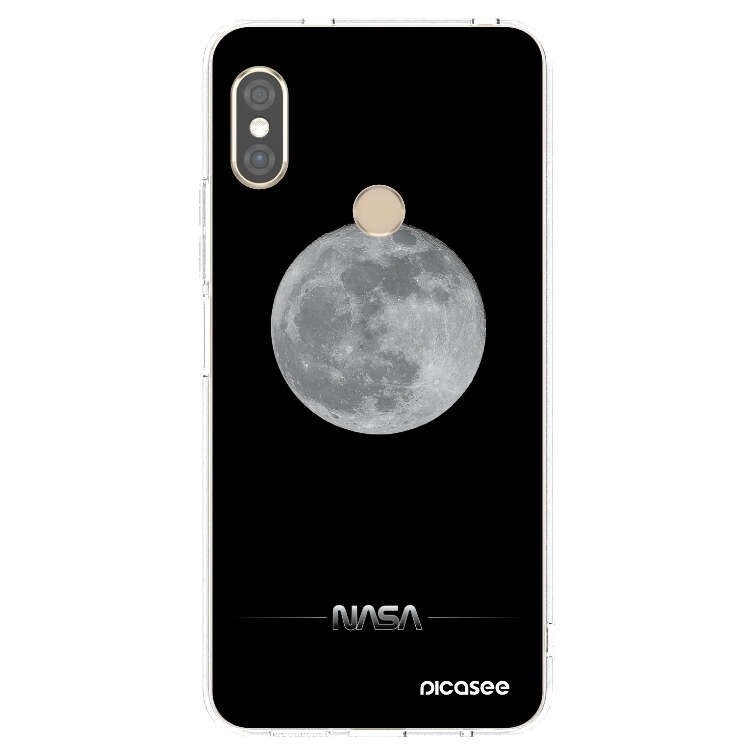 Picasee silikonový průhledný obal pro Xiaomi Redmi Note 5 Global - Moon Minimal