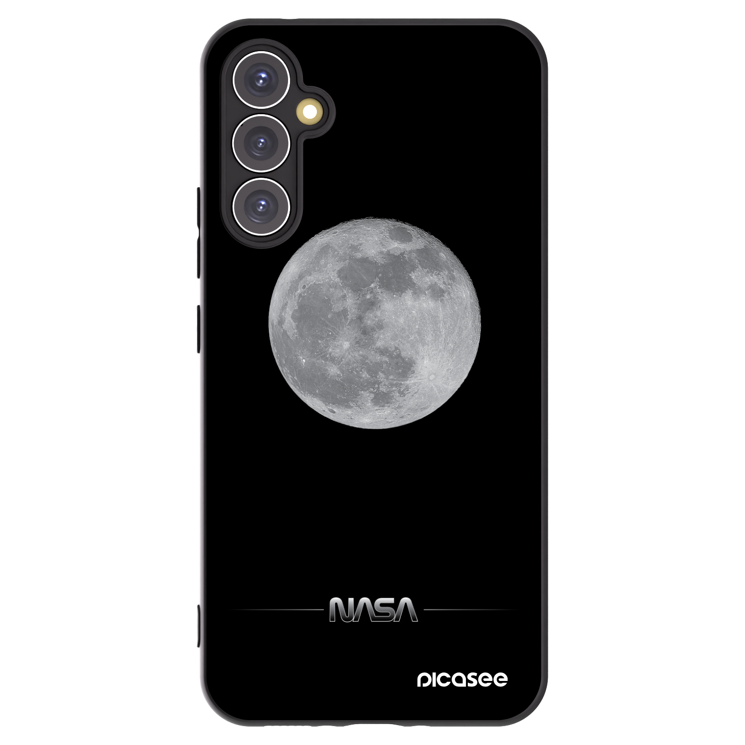 Picasee silikonový černý obal pro Samsung Galaxy A34 5G A346B - Moon Minimal