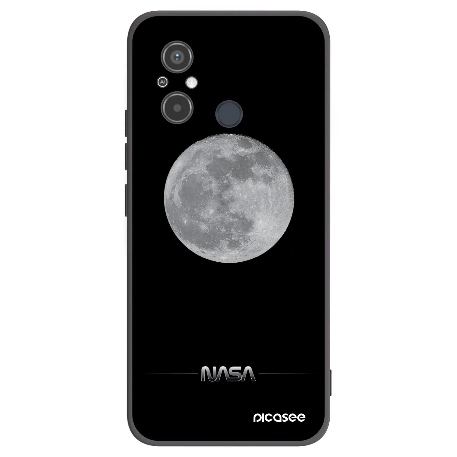 Picasee silikonový černý obal pro Xiaomi Redmi 12C - Moon Minimal