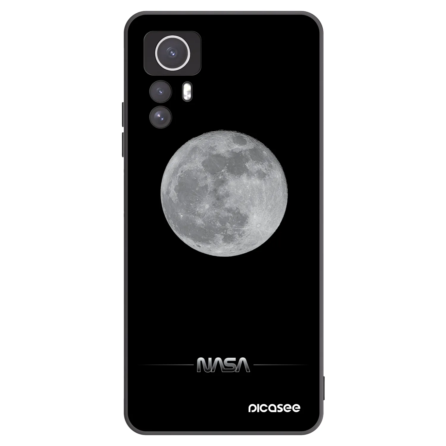 Picasee silikonový černý obal pro Xiaomi Redmi Note 12S - Moon Minimal