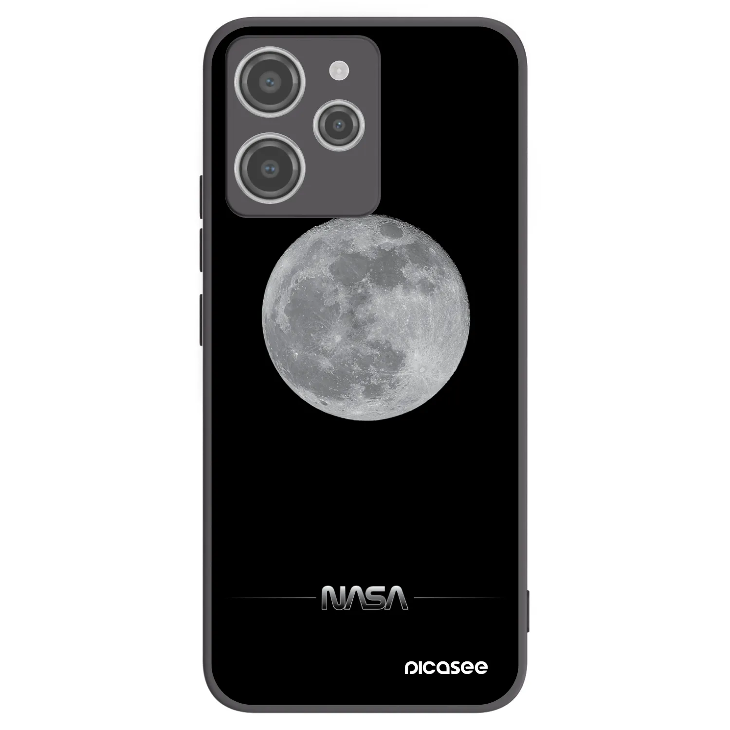 Picasee silikonový černý obal pro Xiaomi Redmi 12 4G - Moon Minimal