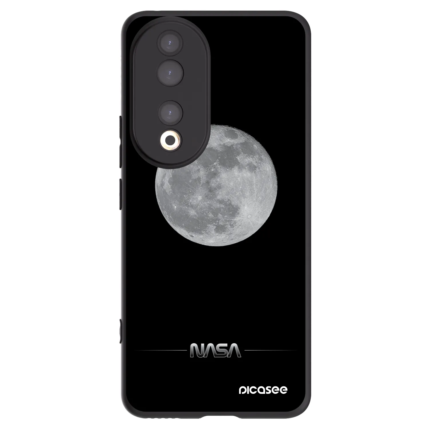 Picasee silikonový černý obal pro Honor 90 5G - Moon Minimal