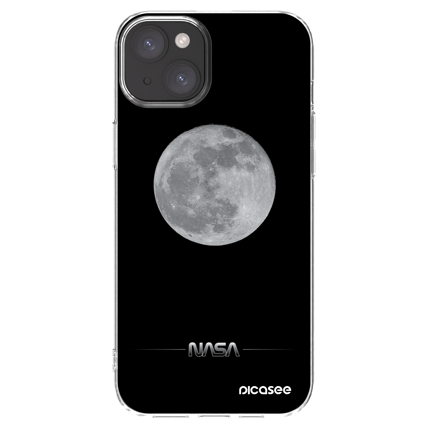 Picasee silikonový průhledný obal pro Apple iPhone 15 Plus - Moon Minimal