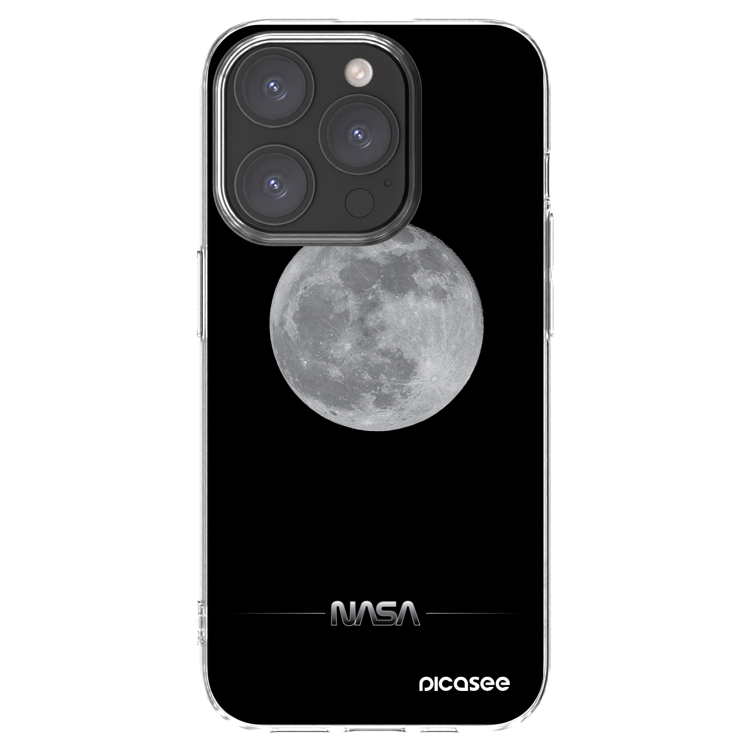 Picasee silikonový průhledný obal pro Apple iPhone 15 Pro - Moon Minimal