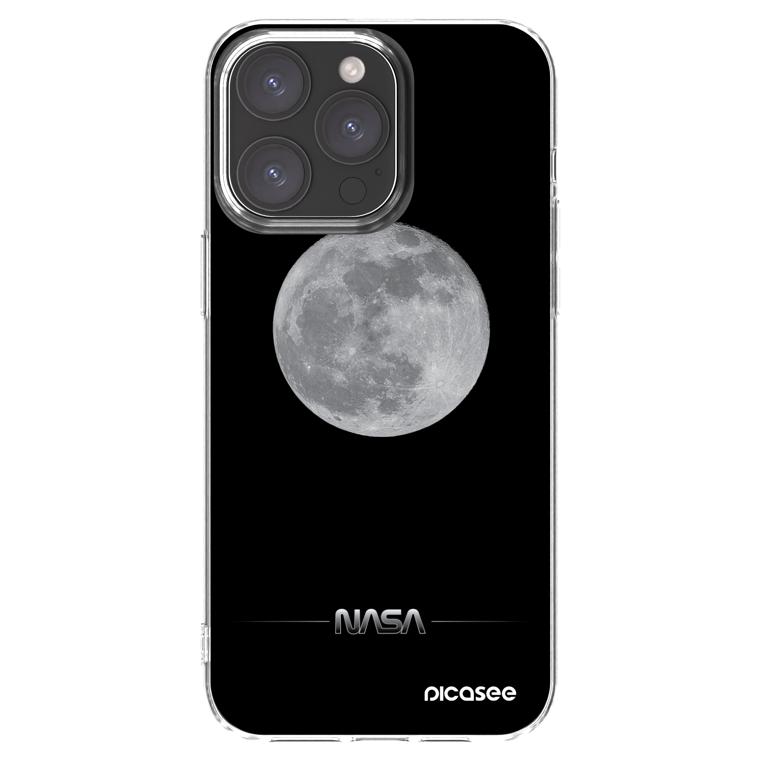 Picasee silikonový průhledný obal pro Apple iPhone 15 Pro Max - Moon Minimal
