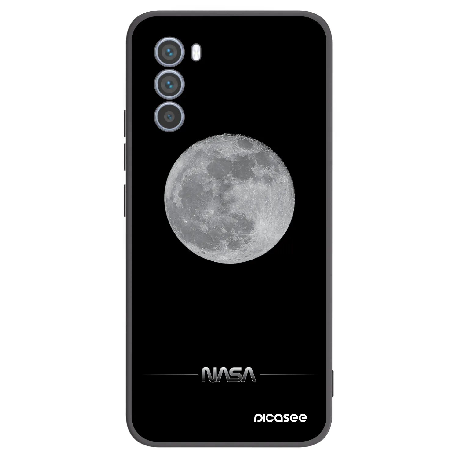 Picasee silikonový černý obal pro Motorola Moto G62 - Moon Minimal