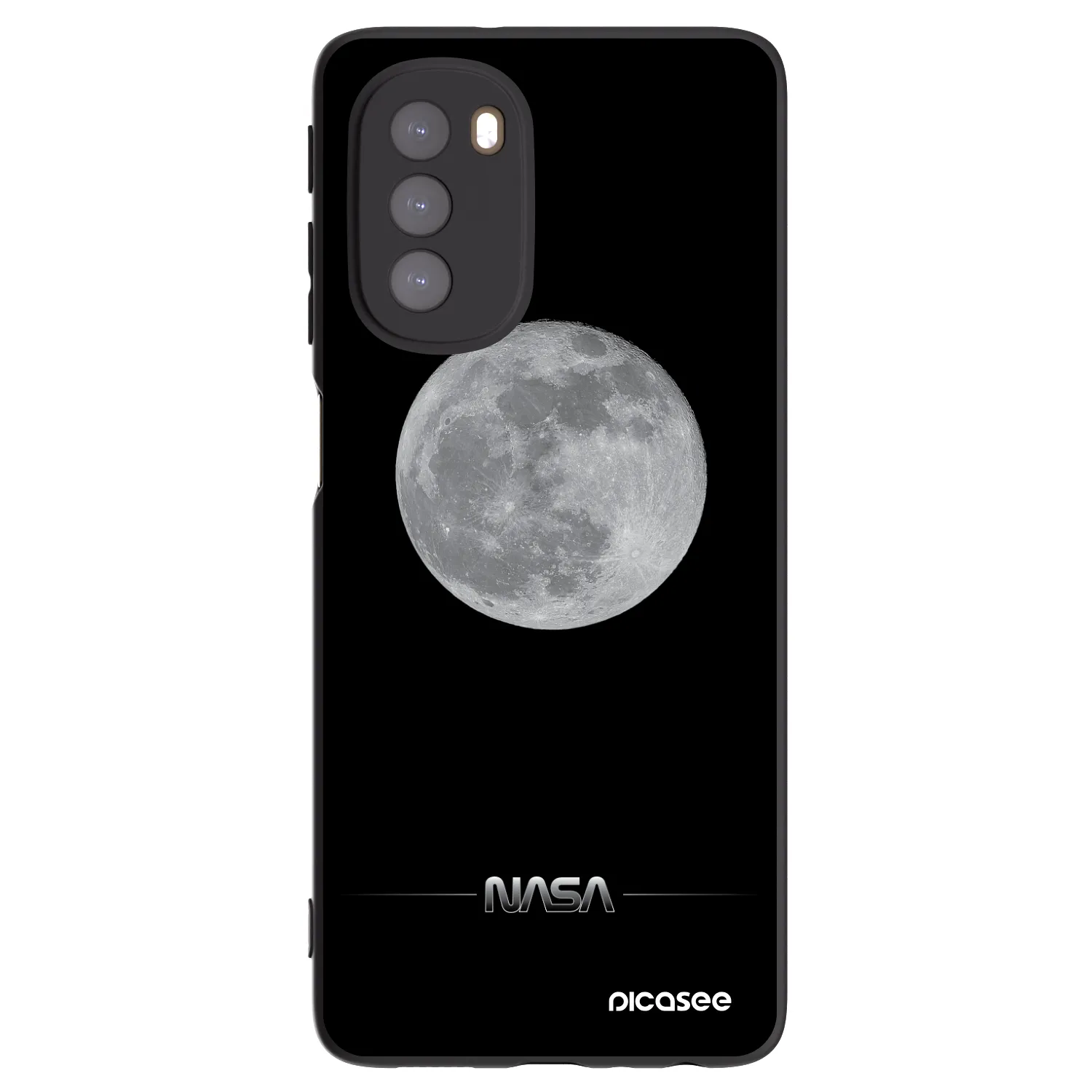Picasee silikonový černý obal pro Motorola Moto G51 - Moon Minimal