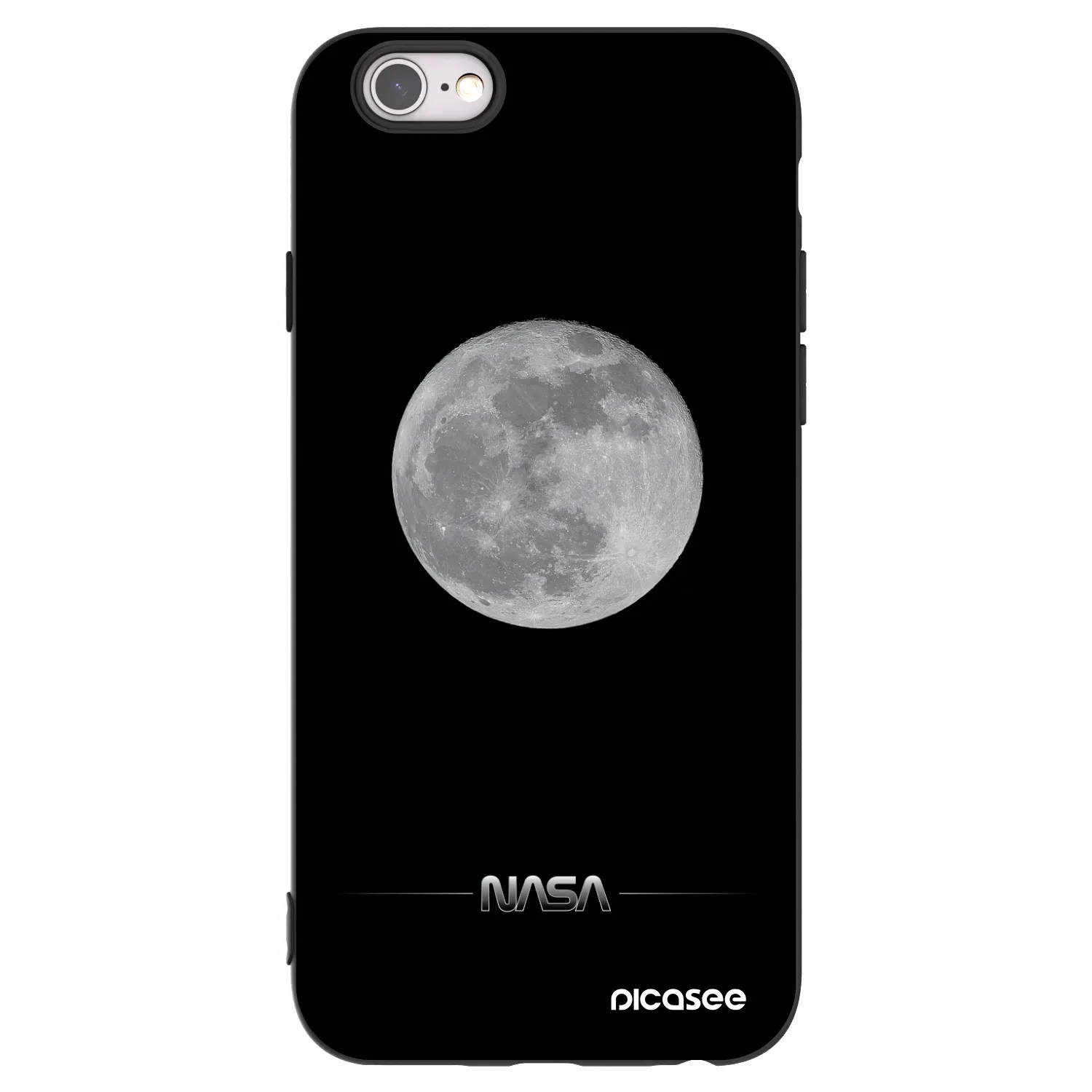 Picasee silikonový černý obal pro Apple iPhone 6/6S - Moon Minimal