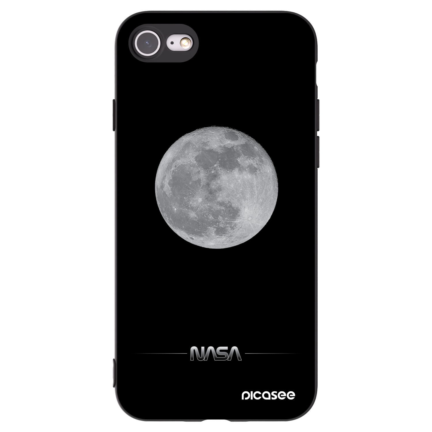 Picasee silikonový černý obal pro Apple iPhone 7 - Moon Minimal