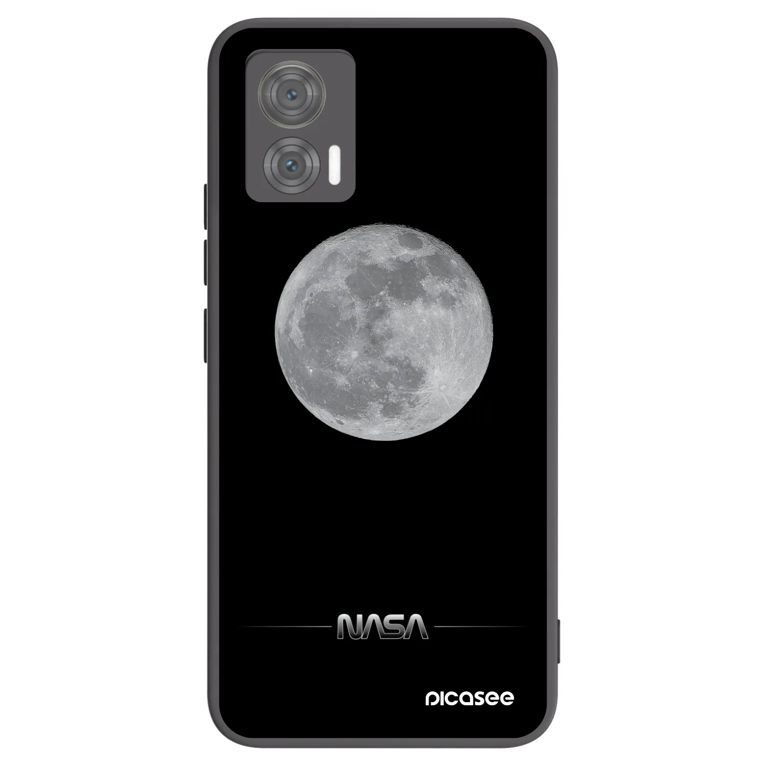 Picasee silikonový černý obal pro Motorola Edge 30 Neo - Moon Minimal