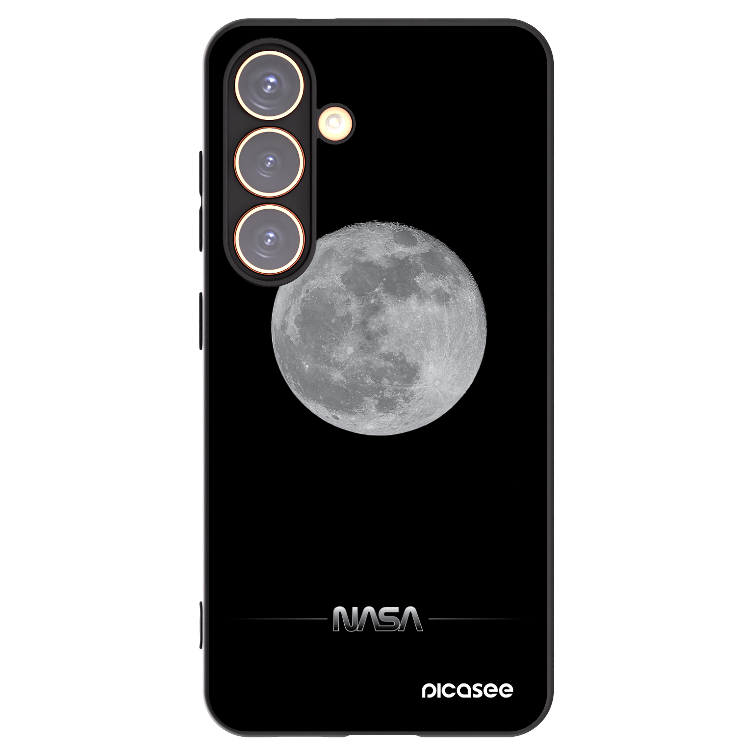 Picasee silikonový černý obal pro Samsung Galaxy S24 S921B 5G - Moon Minimal