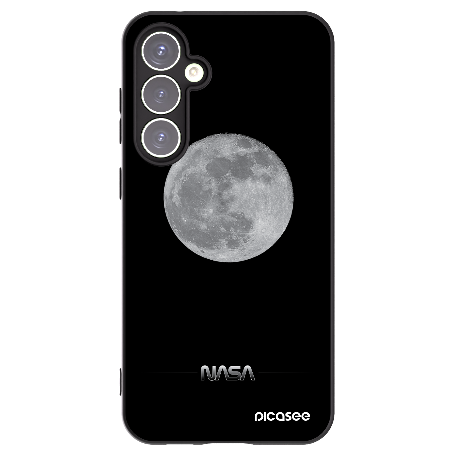 Picasee silikonový černý obal pro Samsung Galaxy S23 FE S711B - Moon Minimal