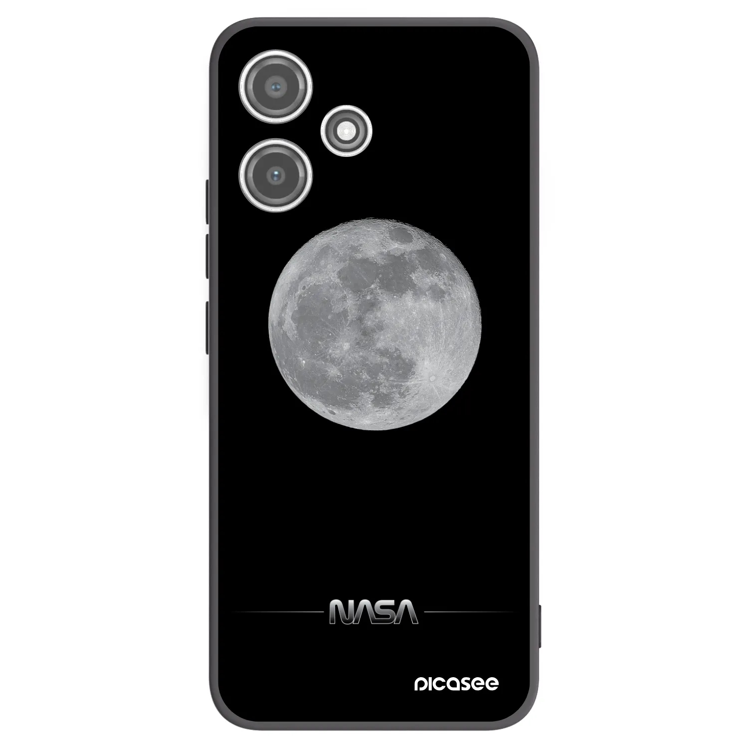 Picasee silikonový černý obal pro Xiaomi Redmi 12 5G - Moon Minimal