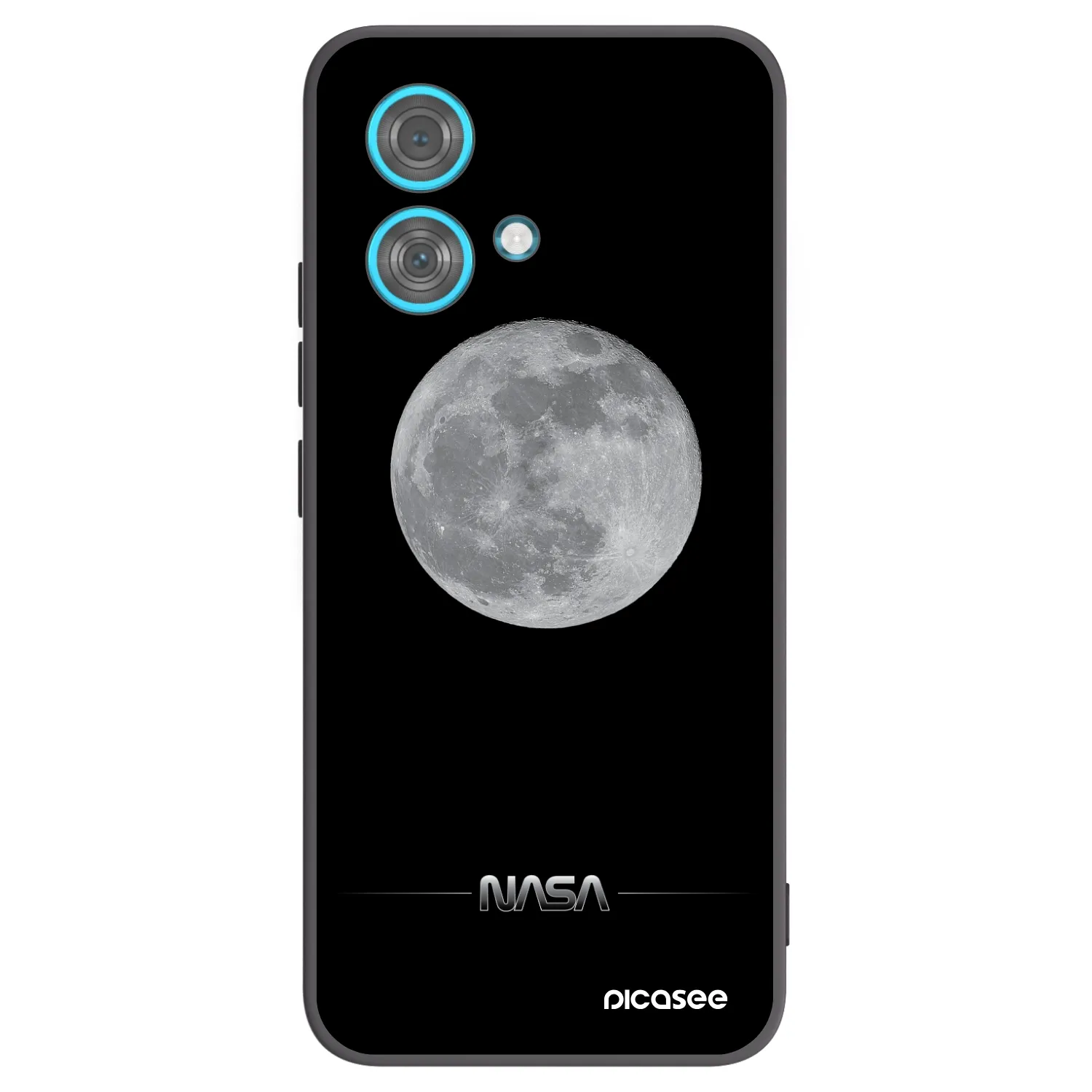 Picasee silikonový černý obal pro Motorola Edge 40 Neo - Moon Minimal