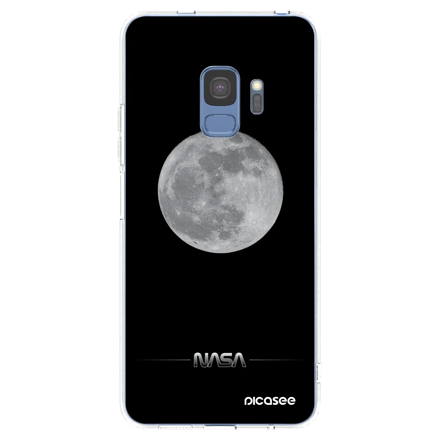 Picasee silikonový průhledný obal pro Samsung Galaxy S9 G960F - Moon Minimal