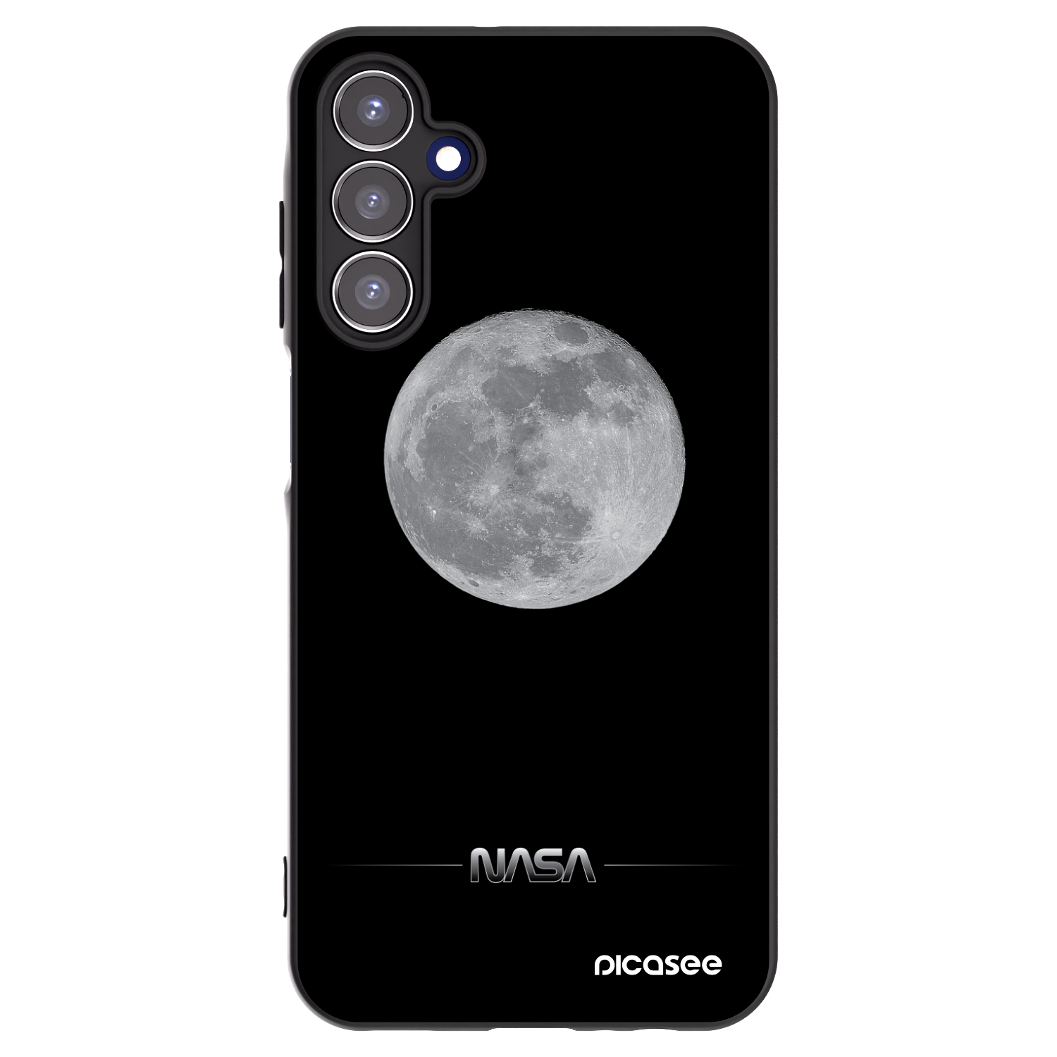 Picasee silikonový černý obal pro Samsung Galaxy A15 A155F 4G - Moon Minimal