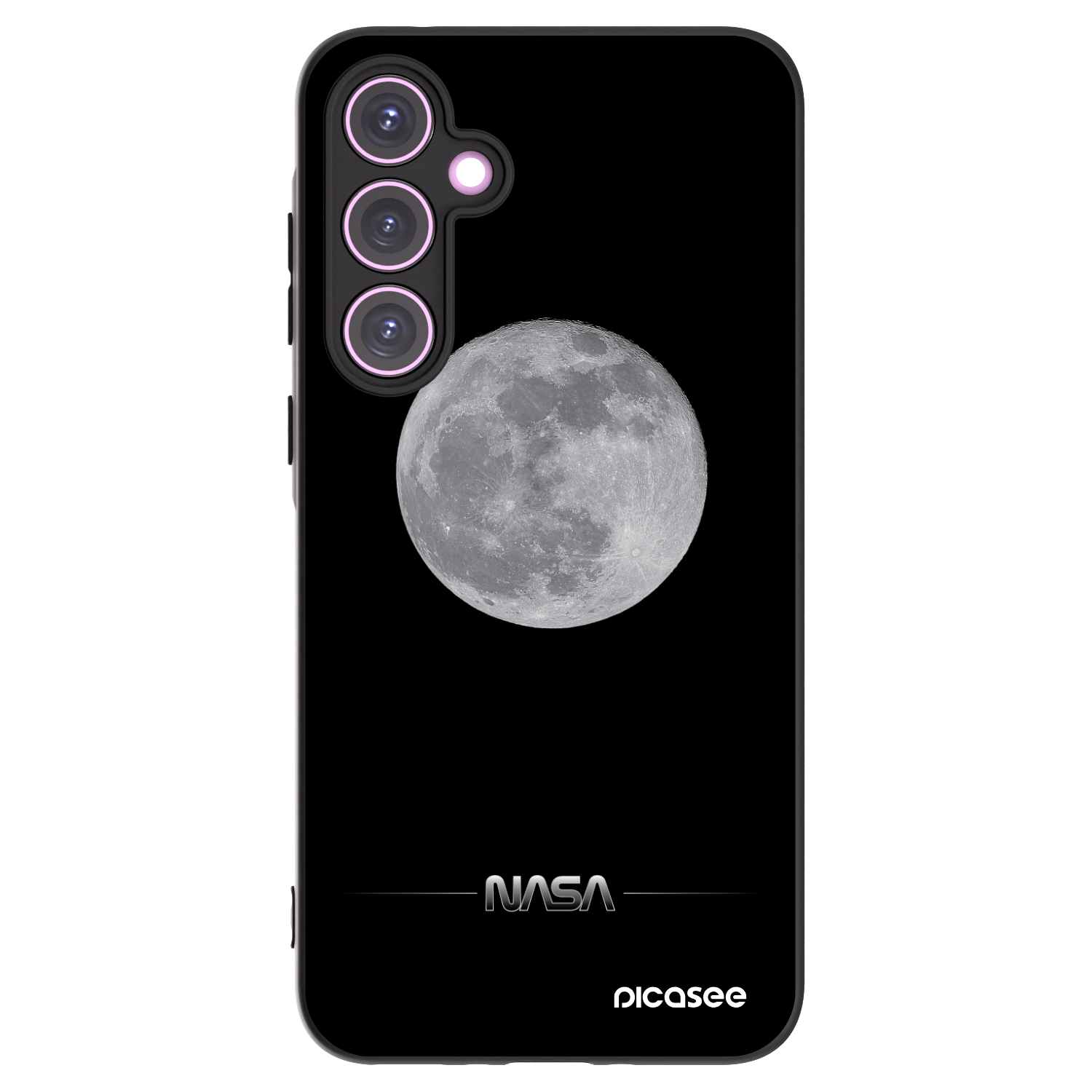 Picasee silikonový černý obal pro Samsung Galaxy A35 5G A356B - Moon Minimal
