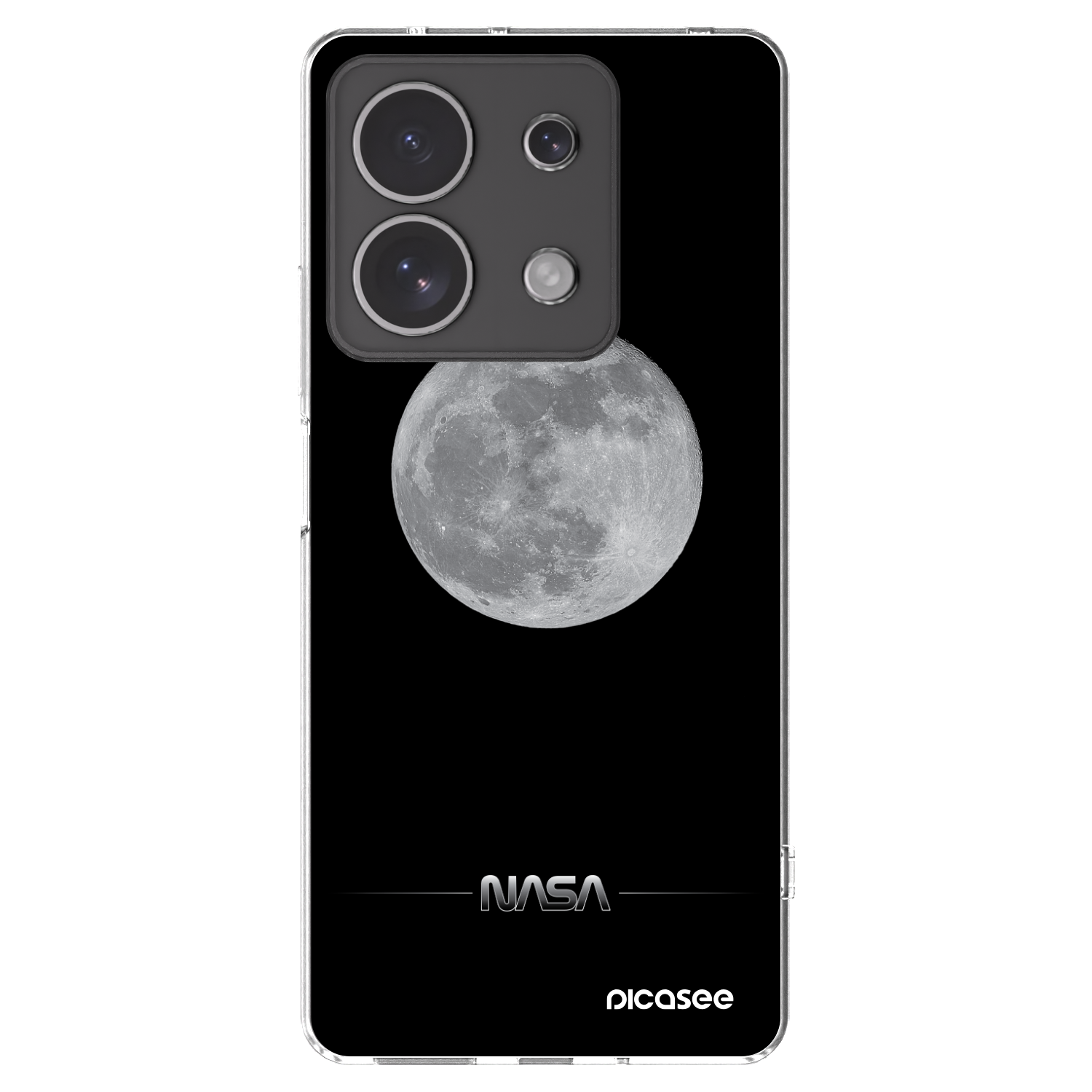 Picasee silikonový průhledný obal pro Xiaomi Redmi Note 13 4G - Moon Minimal