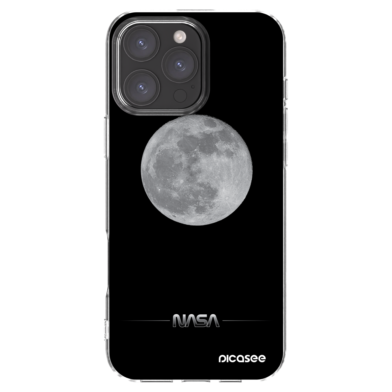 Picasee silikonový průhledný obal pro Apple iPhone 16 Pro Max - Moon Minimal