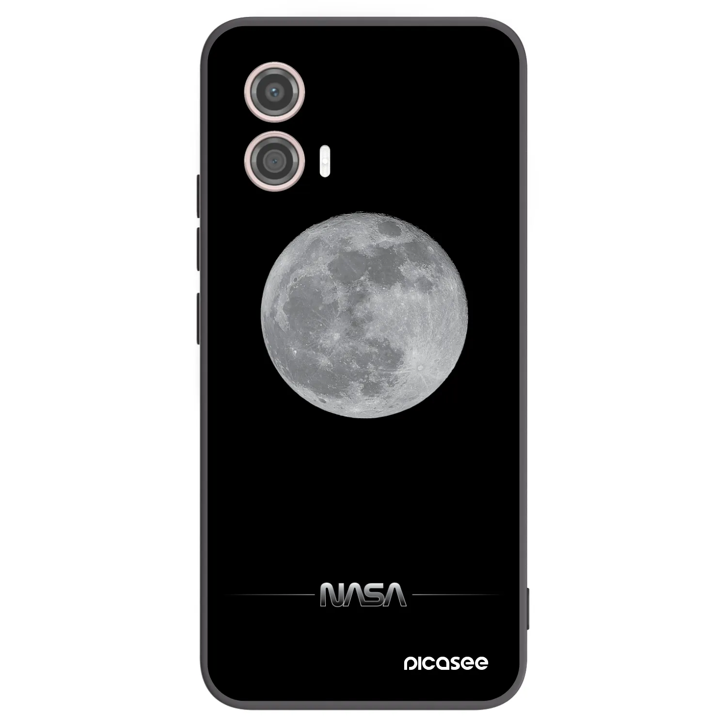 Picasee silikonový černý obal pro Motorola Moto G53 5G - Moon Minimal