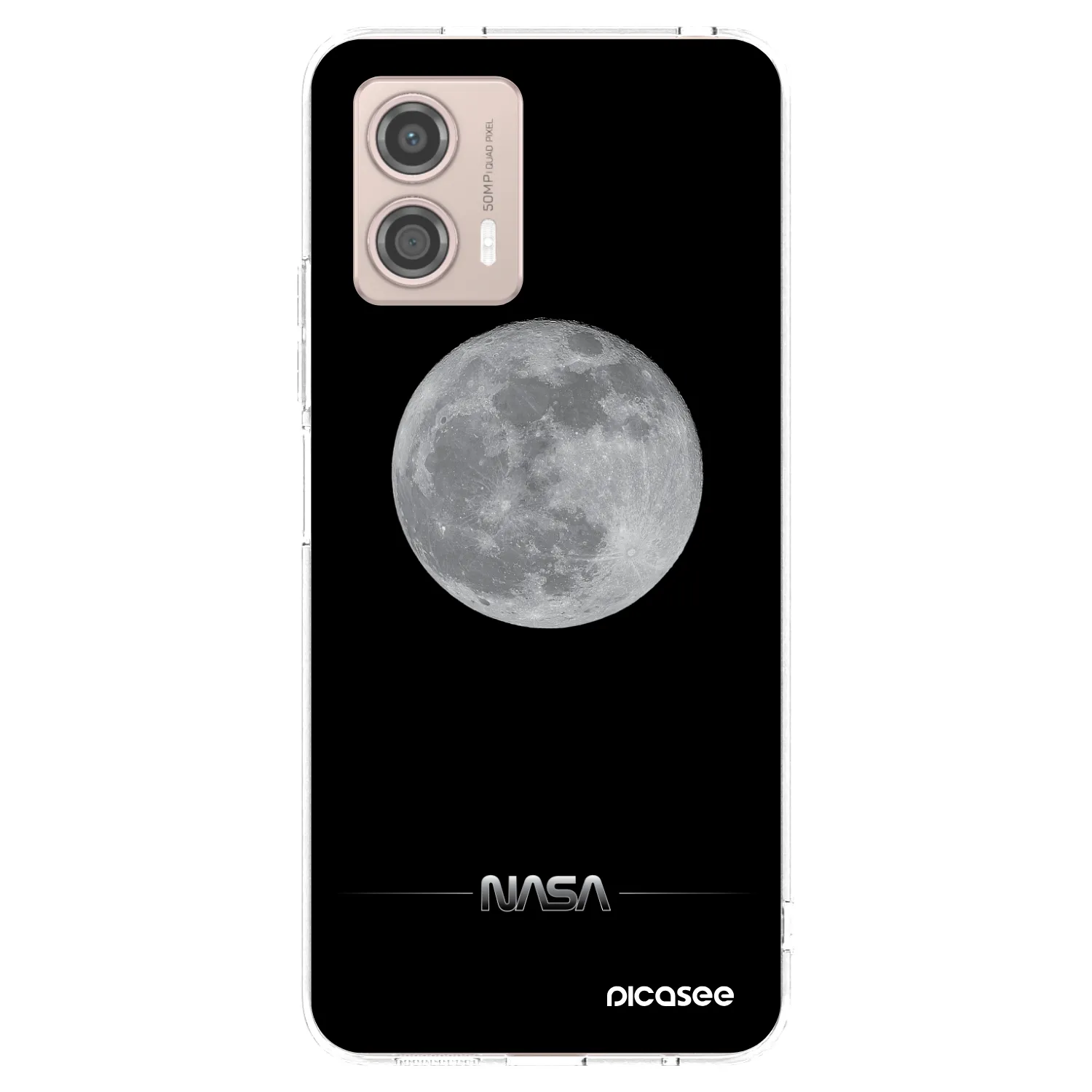 Picasee silikonový průhledný obal pro Motorola Moto G53 5G - Moon Minimal