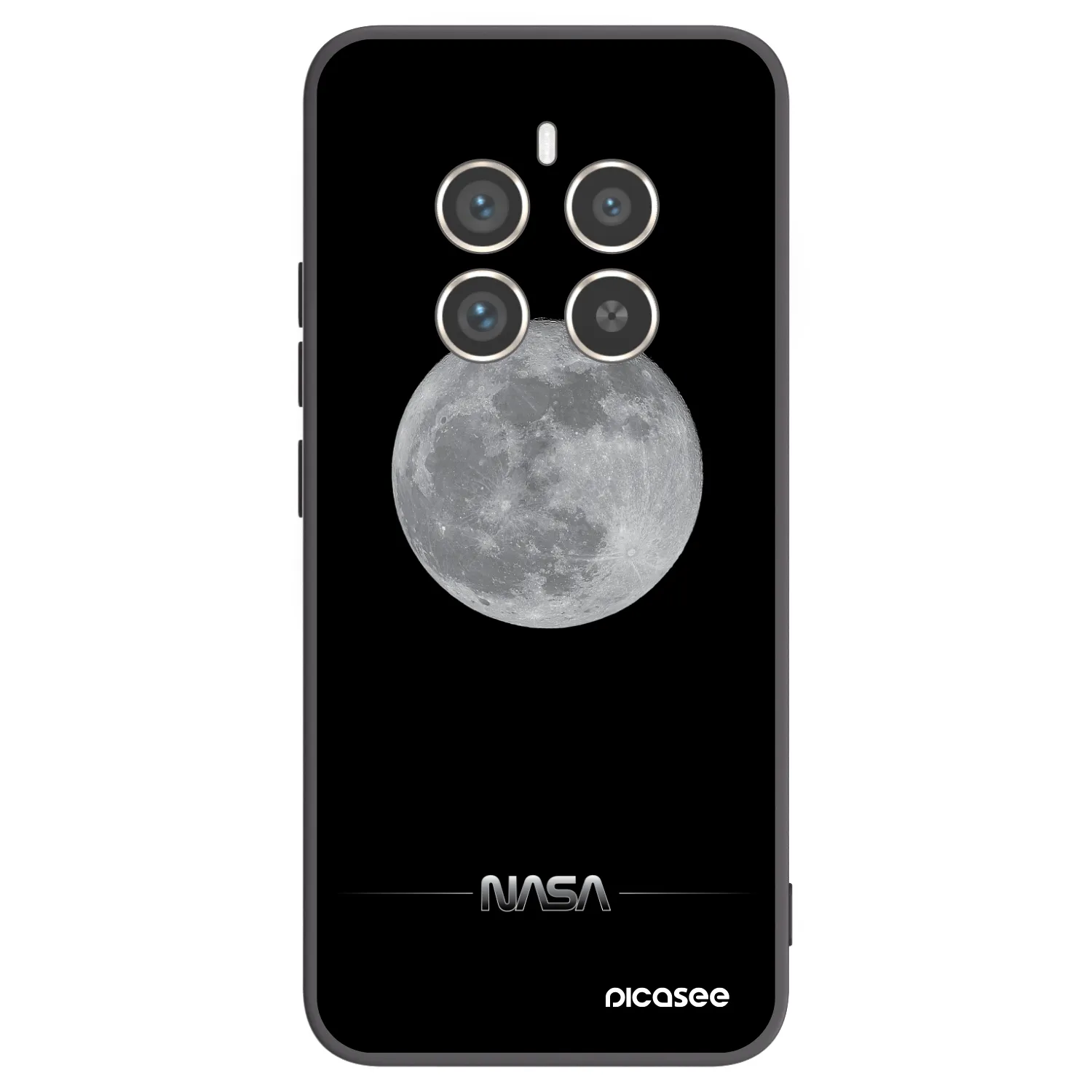 Picasee silikonový černý obal pro Realme 12 Pro 5G - Moon Minimal
