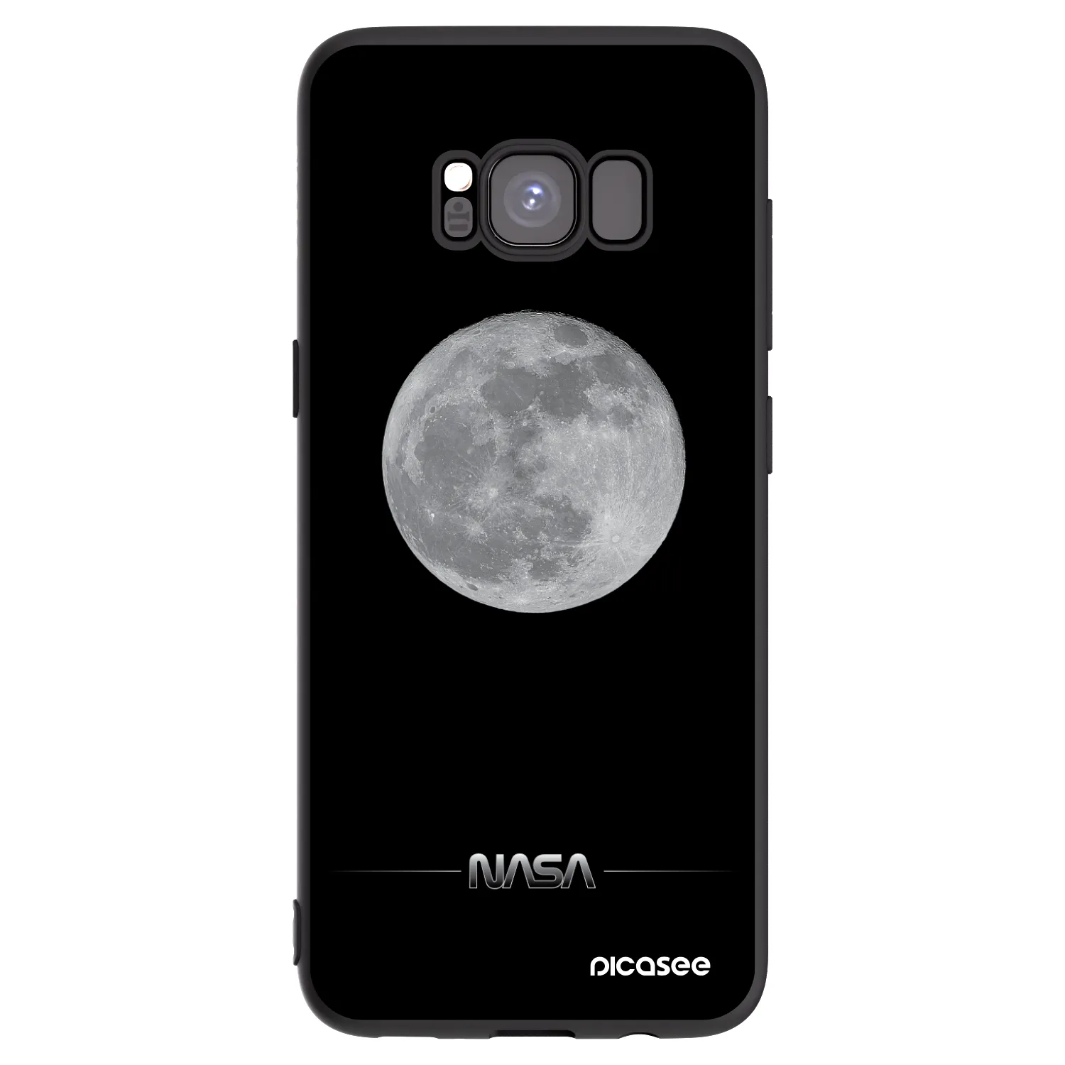 Picasee silikonový černý obal pro Samsung Galaxy S8 G950F - Moon Minimal