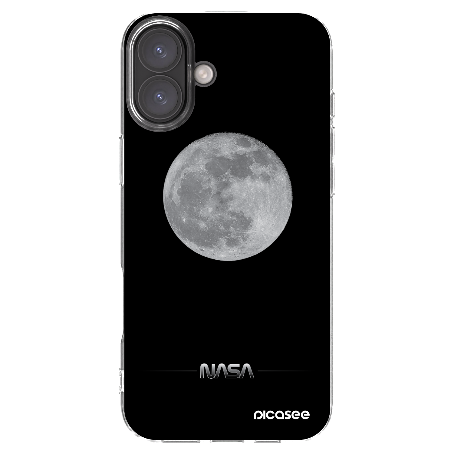 Picasee silikonový průhledný obal pro Apple iPhone 16 Plus - Moon Minimal