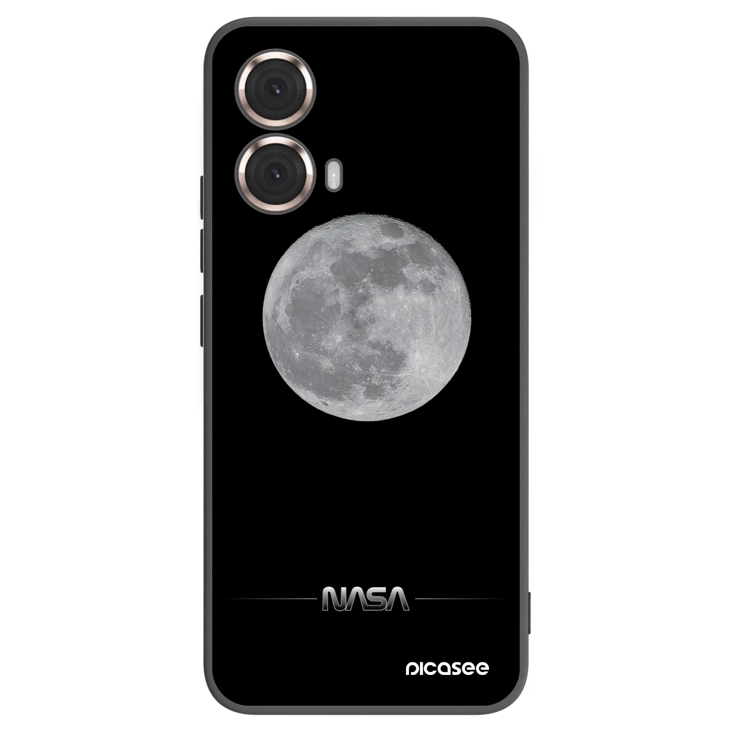 Picasee silikonový černý obal pro Motorola Moto G85 - Moon Minimal