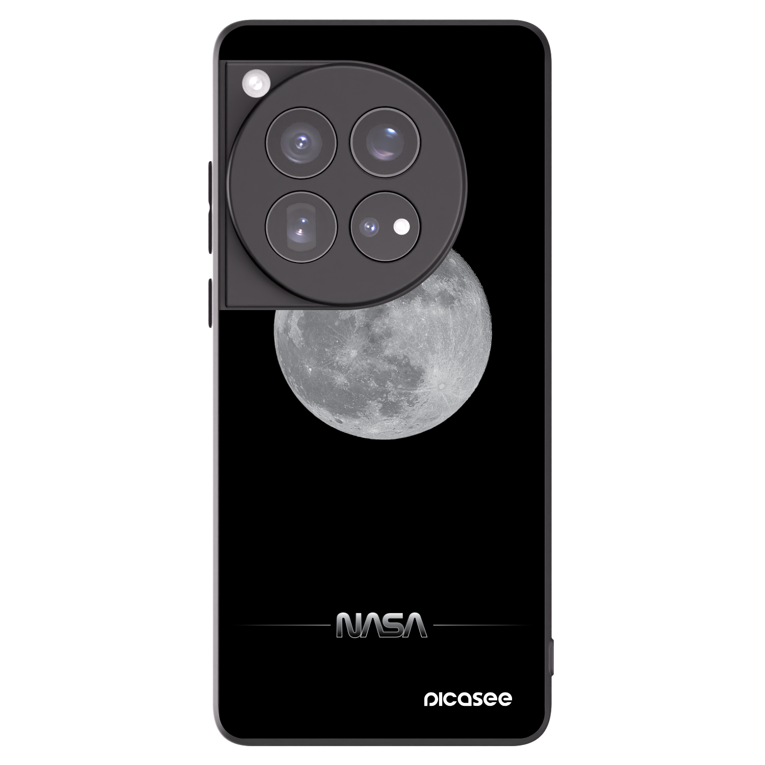 Picasee silikonový černý obal pro OnePlus 12 5G - Moon Minimal