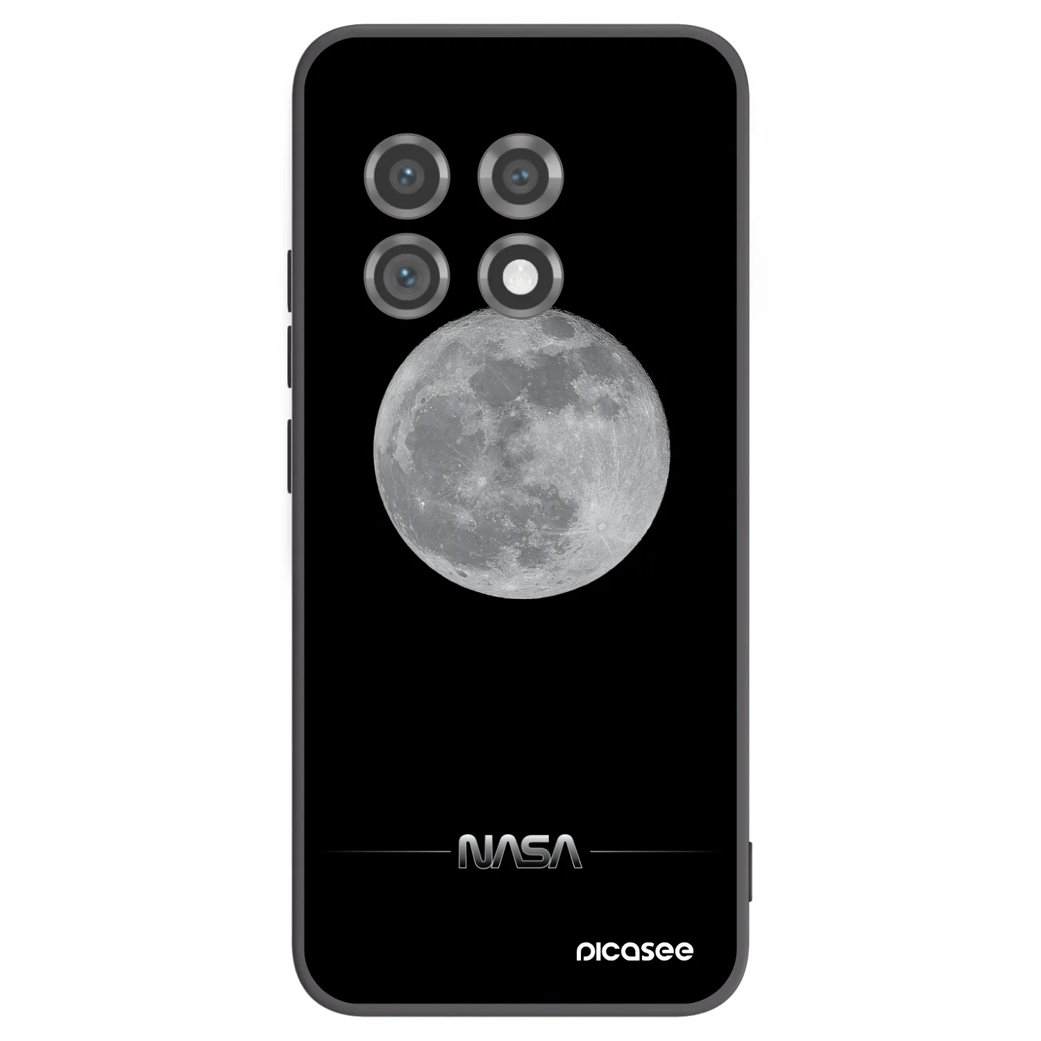 Picasee silikonový černý obal pro OnePlus 11 5G - Moon Minimal