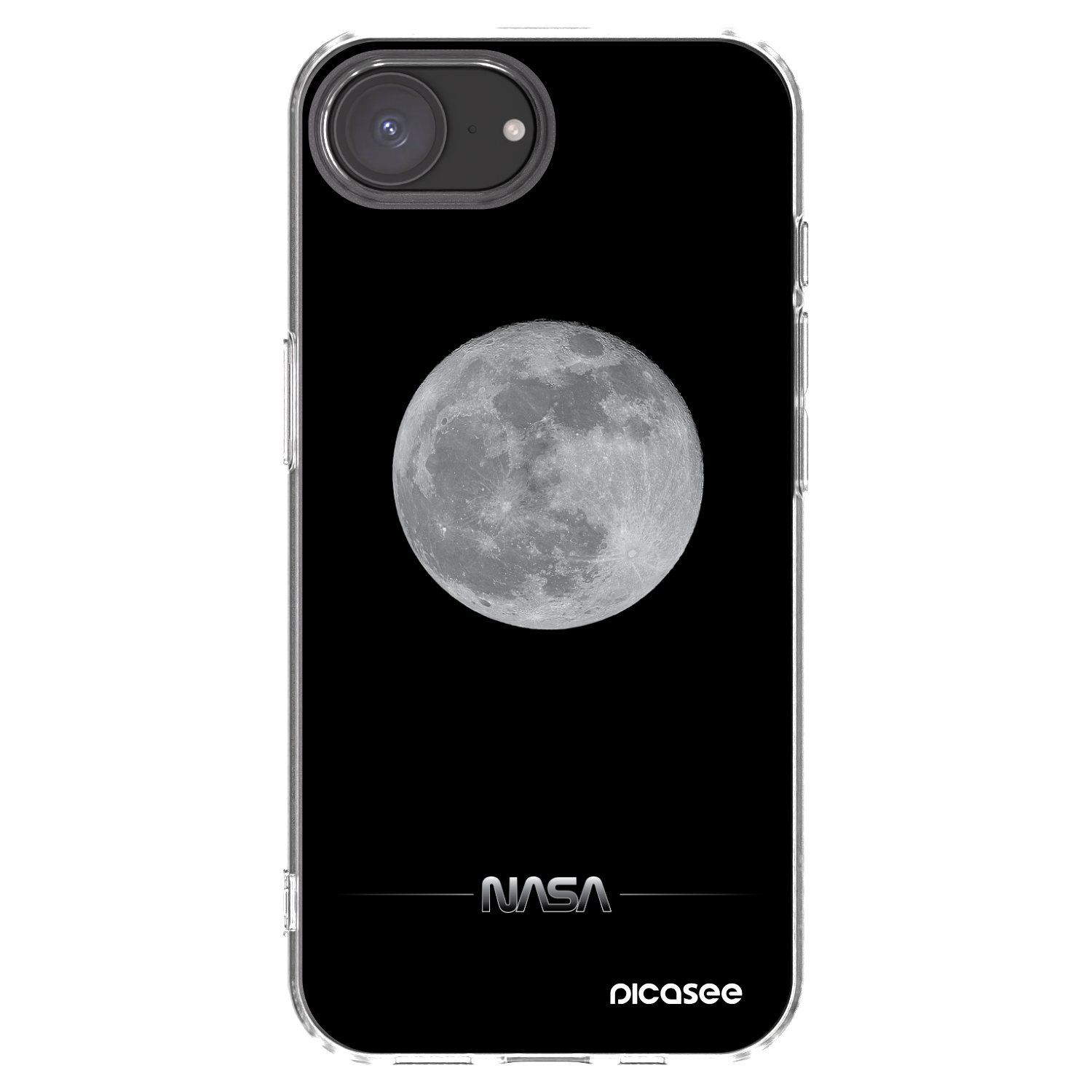 Picasee silikonový průhledný obal pro Apple iPhone 16e - Moon Minimal