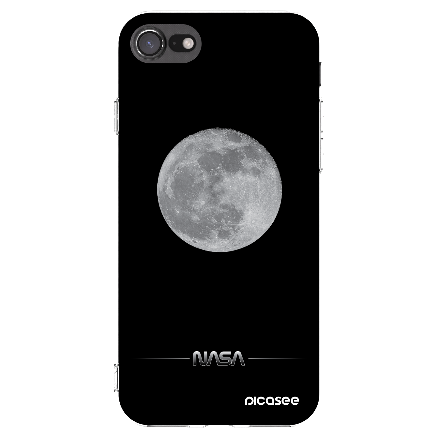 Picasee silikonový průhledný obal pro Apple iPhone 7 - Moon Minimal