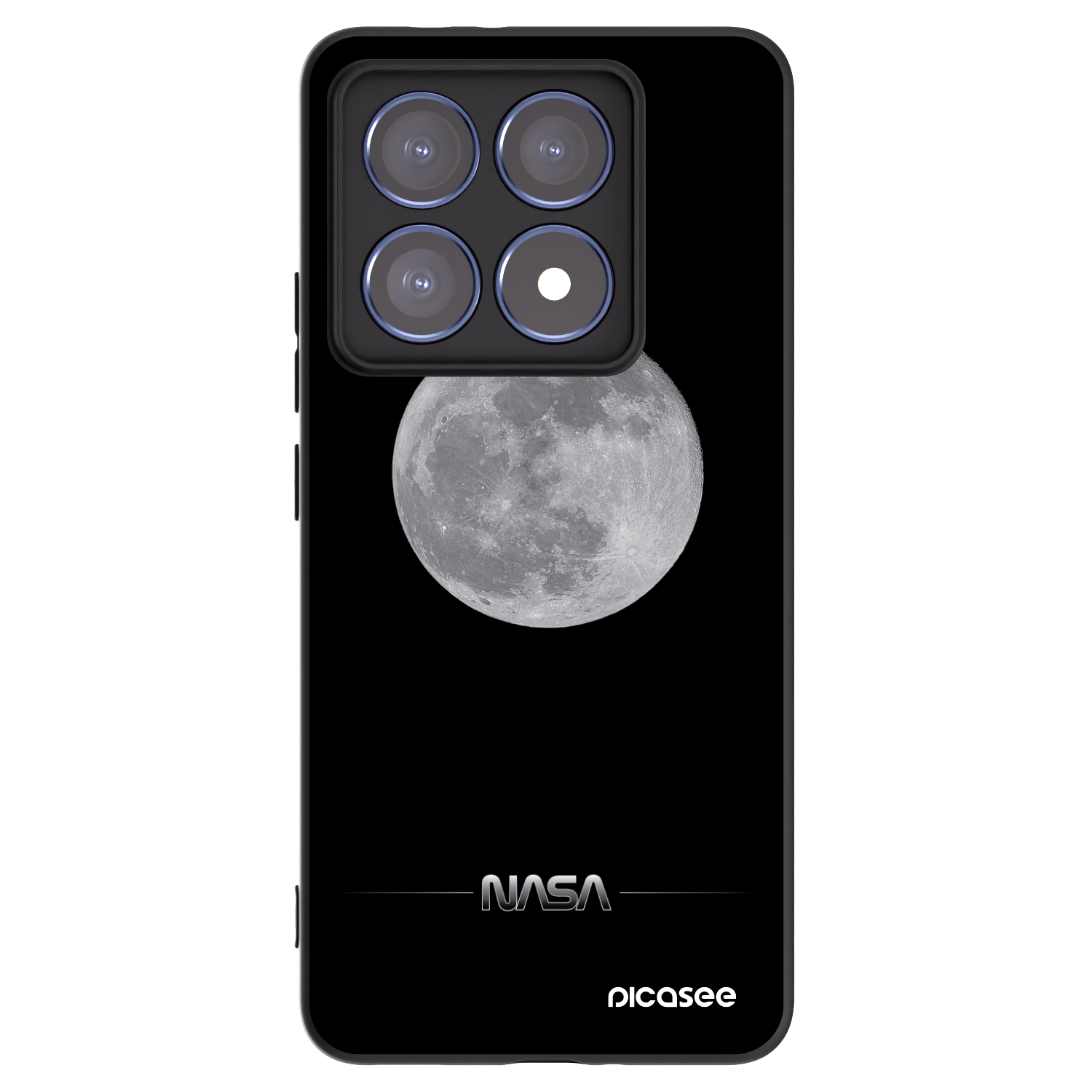 Picasee silikonový černý obal pro Xiaomi 14T Pro - Moon Minimal