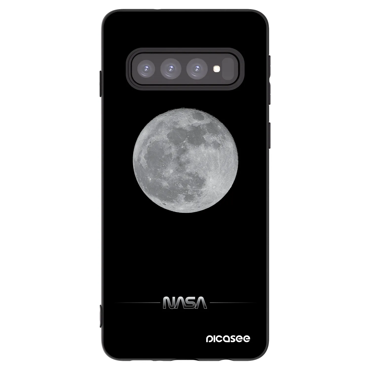 Picasee silikonový černý obal pro Samsung Galaxy S10 G973 - Moon Minimal
