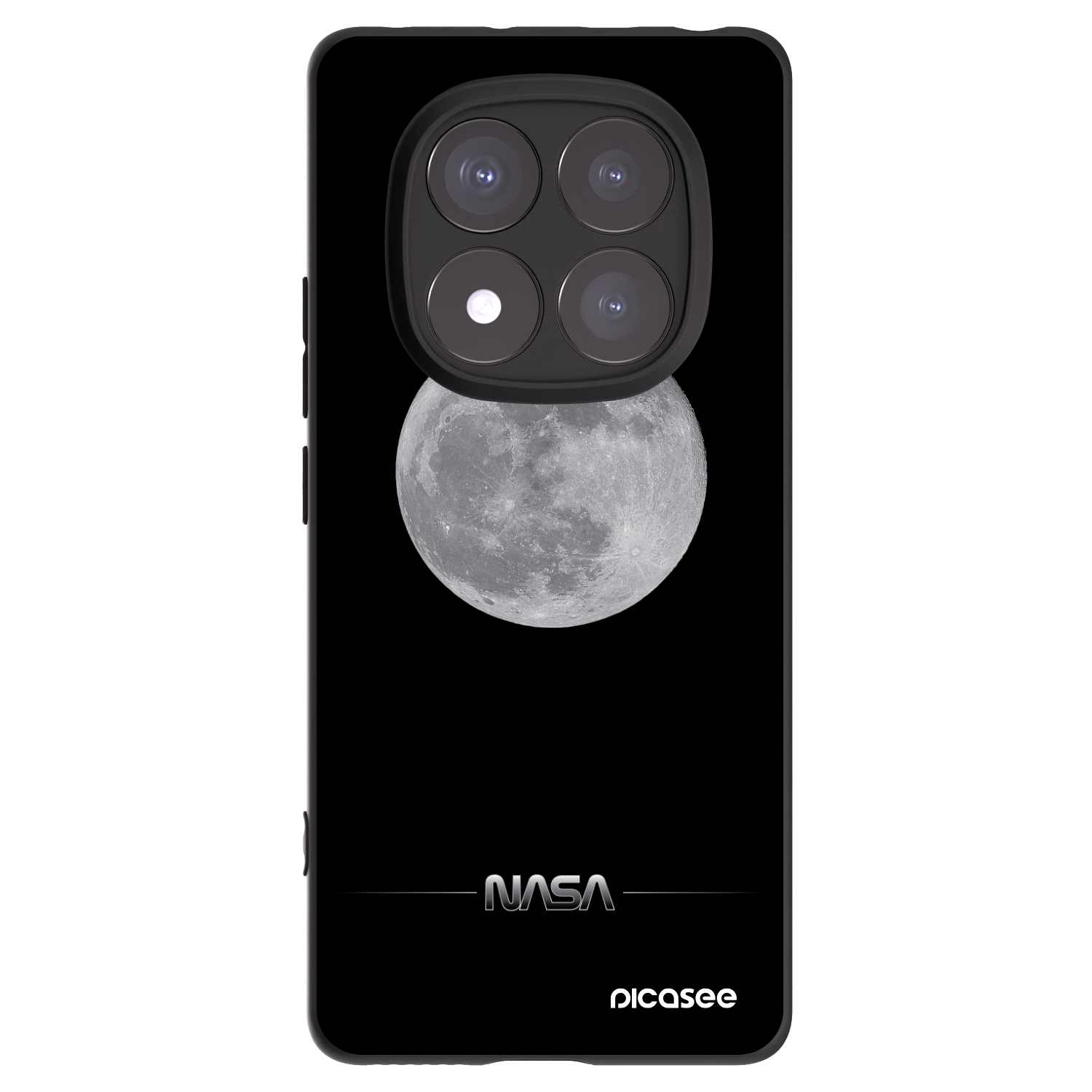 Picasee silikonový černý obal pro Xiaomi Redmi Note 14 Pro 5G - Moon Minimal
