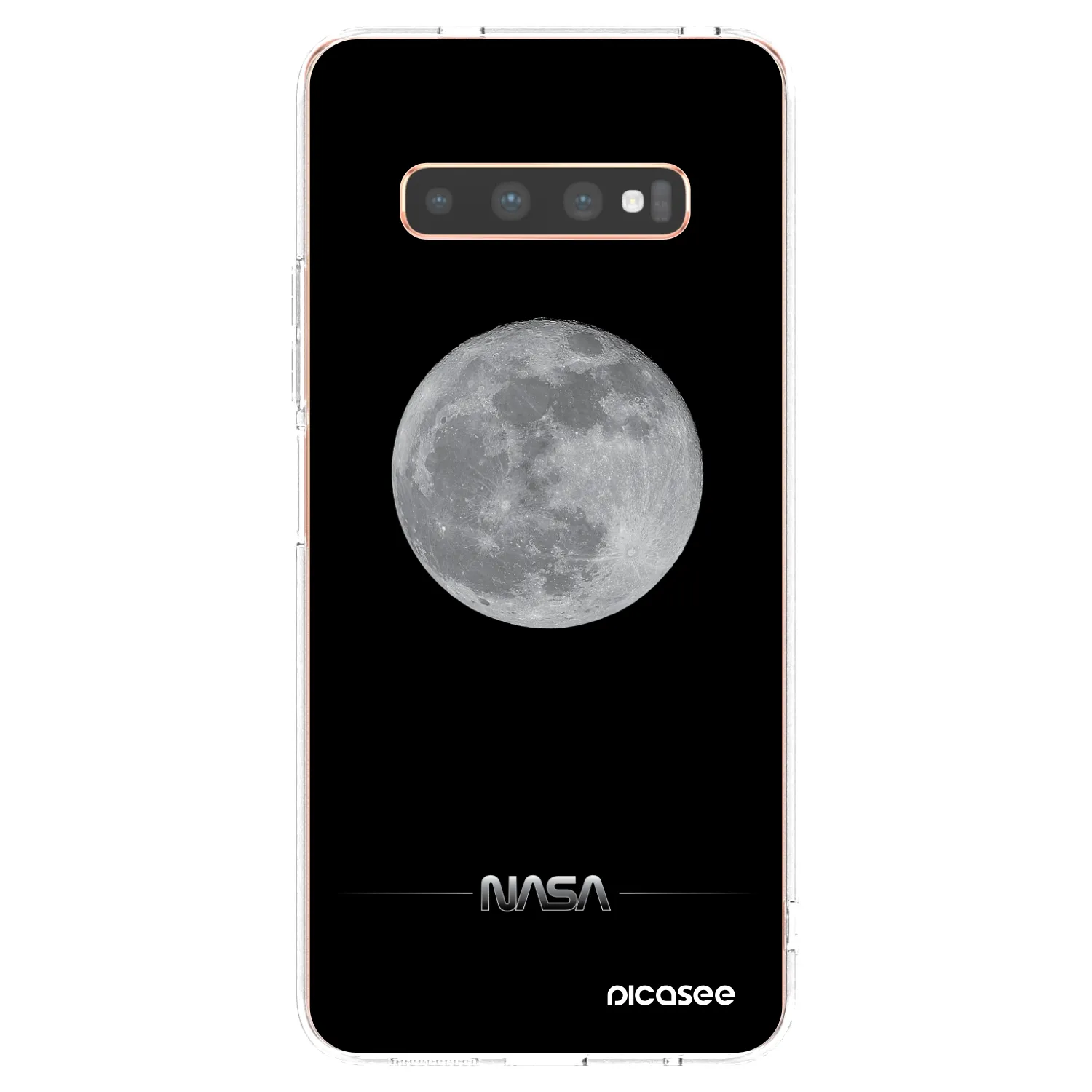 Picasee silikonový průhledný obal pro Samsung Galaxy S10 Plus G975 - Moon Minimal