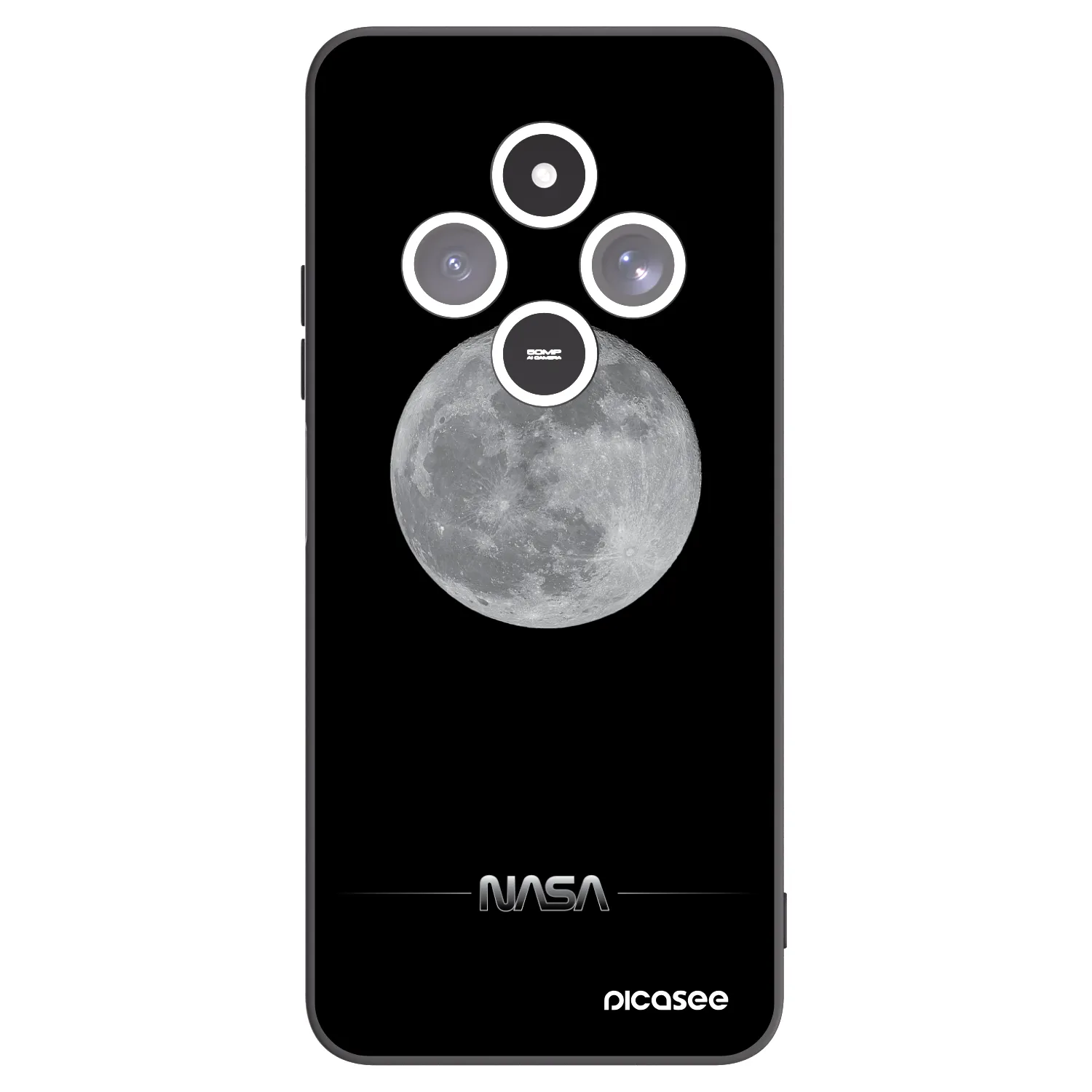 Picasee silikonový černý obal pro Xiaomi Redmi 14C - Moon Minimal