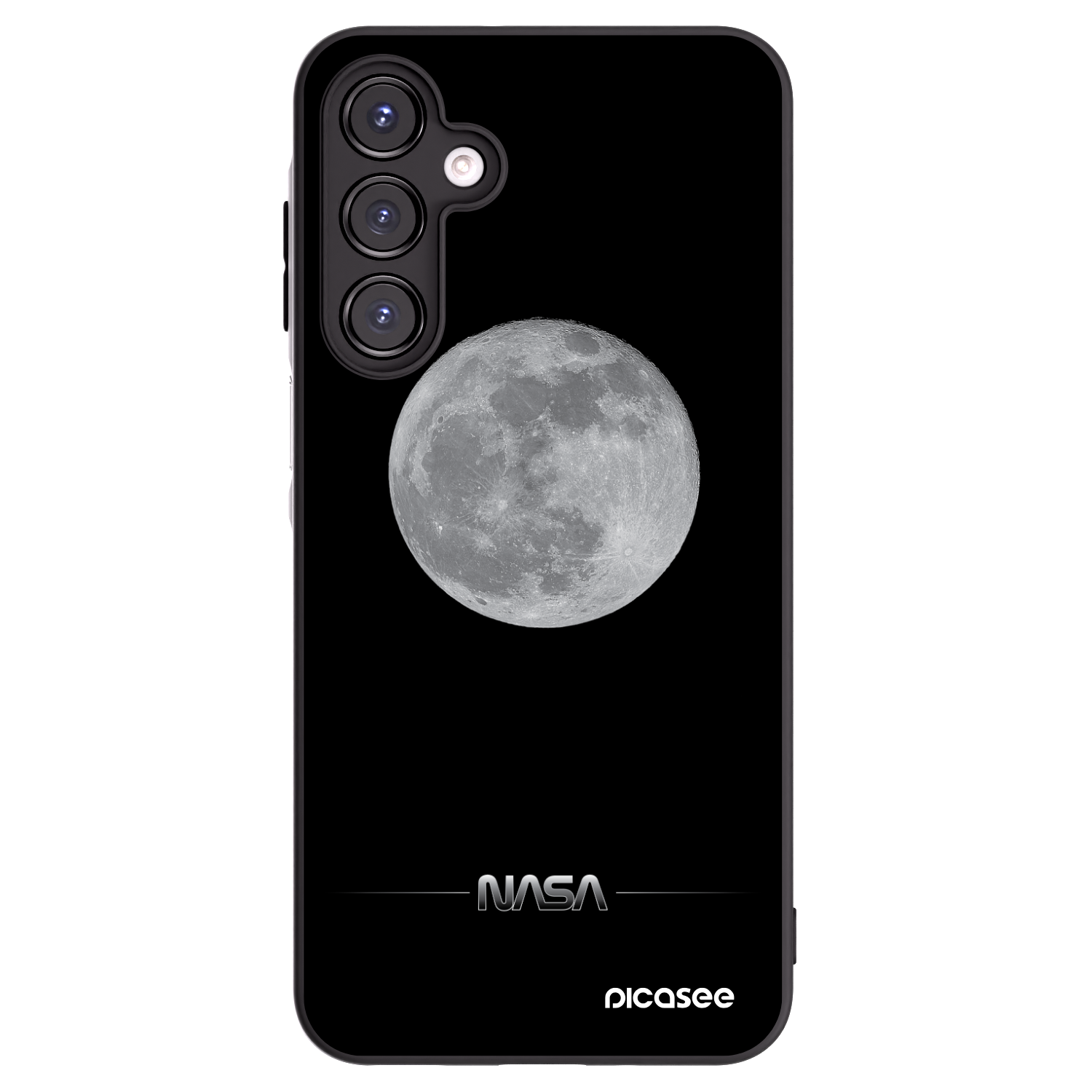 Picasee silikonový černý obal pro Samsung Galaxy A16 5G - Moon Minimal