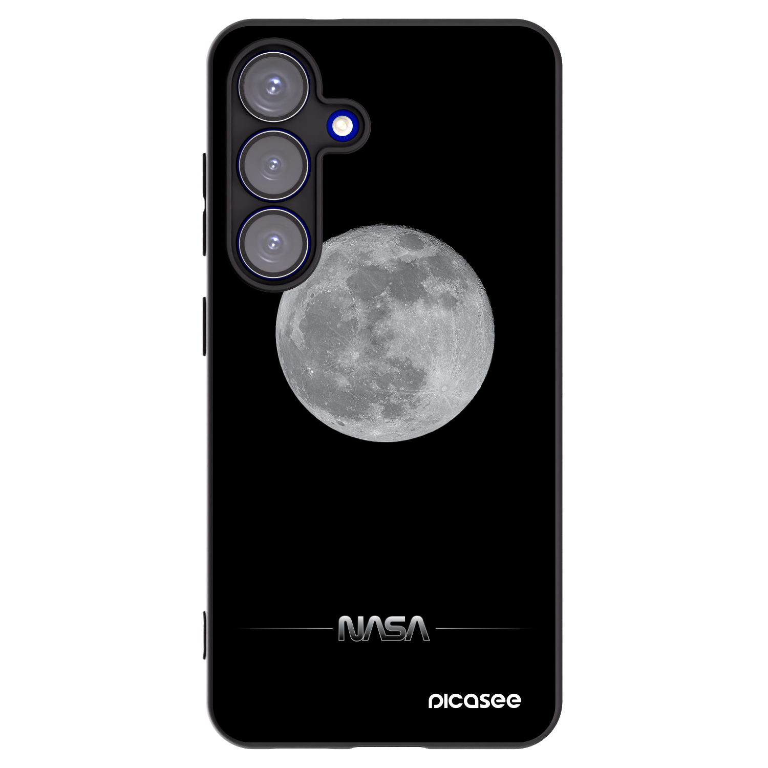 Picasee silikonový černý obal pro Samsung Galaxy S25 5G - Moon Minimal